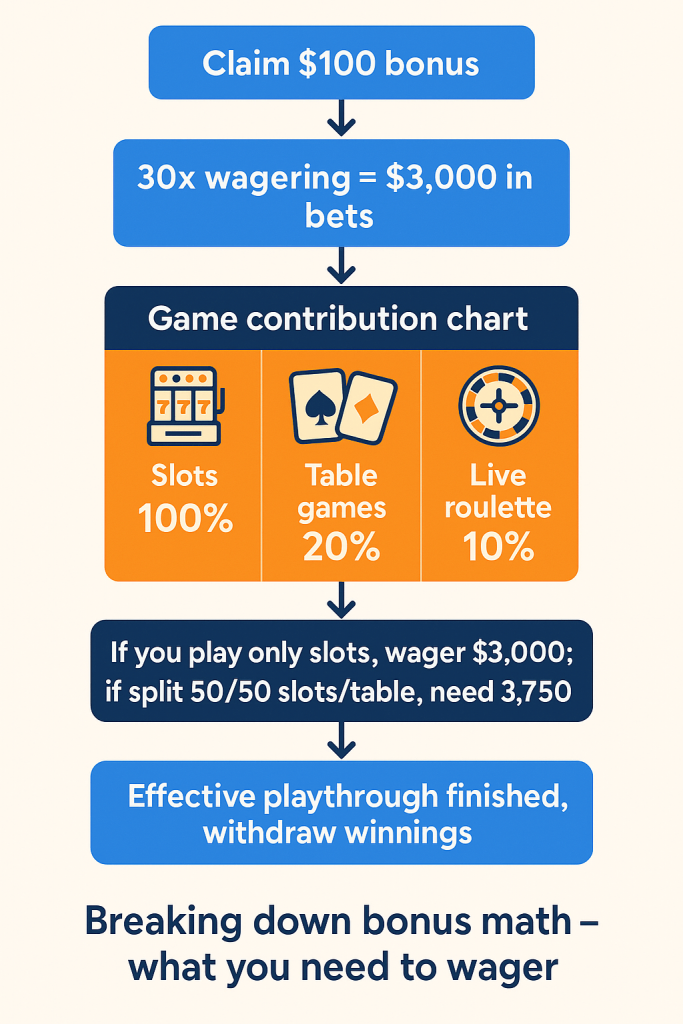 best casino sites Breaking down bonus math what you need to wager